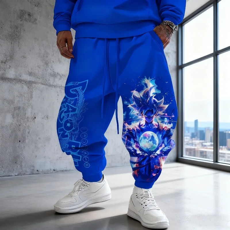 

Dragon Ball Anime Men Sweatpants Japanese Cartoon Goku Print Loose Sports Pants Streetwear Casual Hip Hop Autumn Y2k Clothes