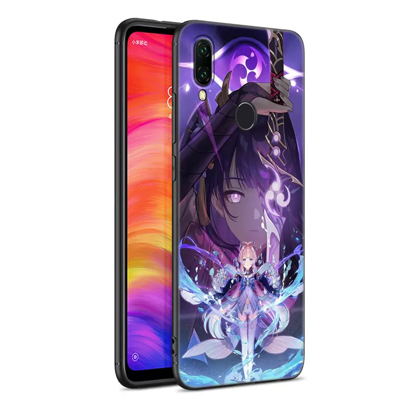 Anime Genshin Impact Phone Case For Huawei Honor 7A 8A 9X 20 Pro 10X Lite 7S 8C 8S 8X 9A 9C 10i 20E 20i 20S 30i Soft Black Cover