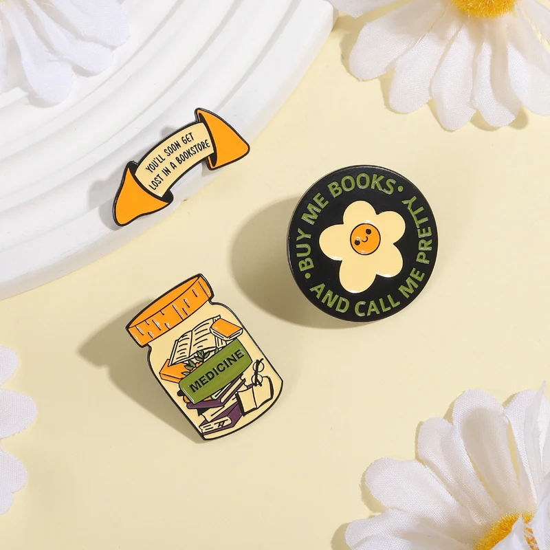 اشتري كتب وأجولني دبابيس المينا الجميلة سوف تفقد قريبا في دبابيس دبابيس التلبيب دبابيس القراءة المضحكة دبابيس المجوهرات #3