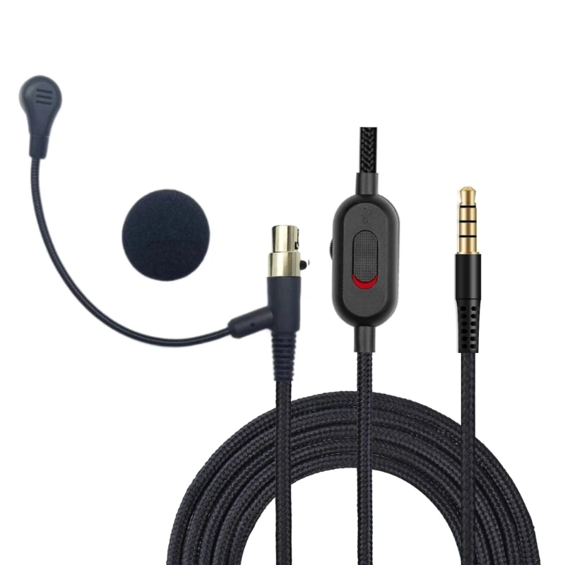 

Headphone Cord Boom MicrophoneMicrophone Wire, For Q701/K712/K702/K240/K240 MKII/K141/K171,for Calls And Voice Recording