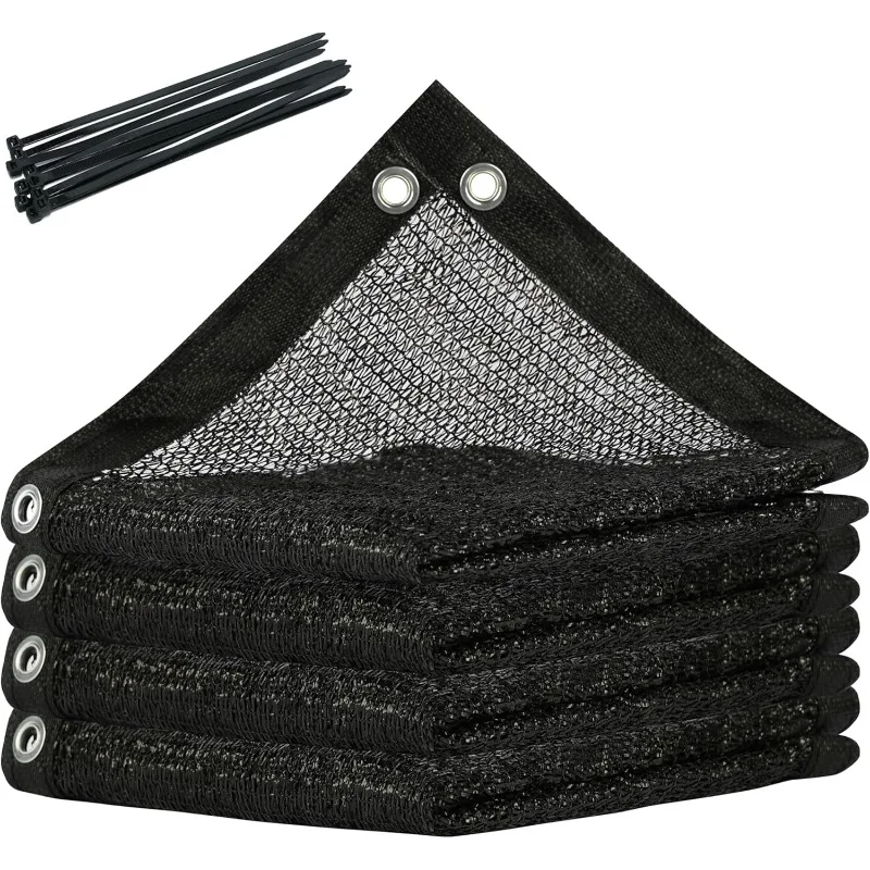 

ColourTree 50% Black Shade Cloth Custom Size 18FT x 30FT Mesh Tarp, UV Resistant Netting with Upgrade Grommets for Plant Cover,