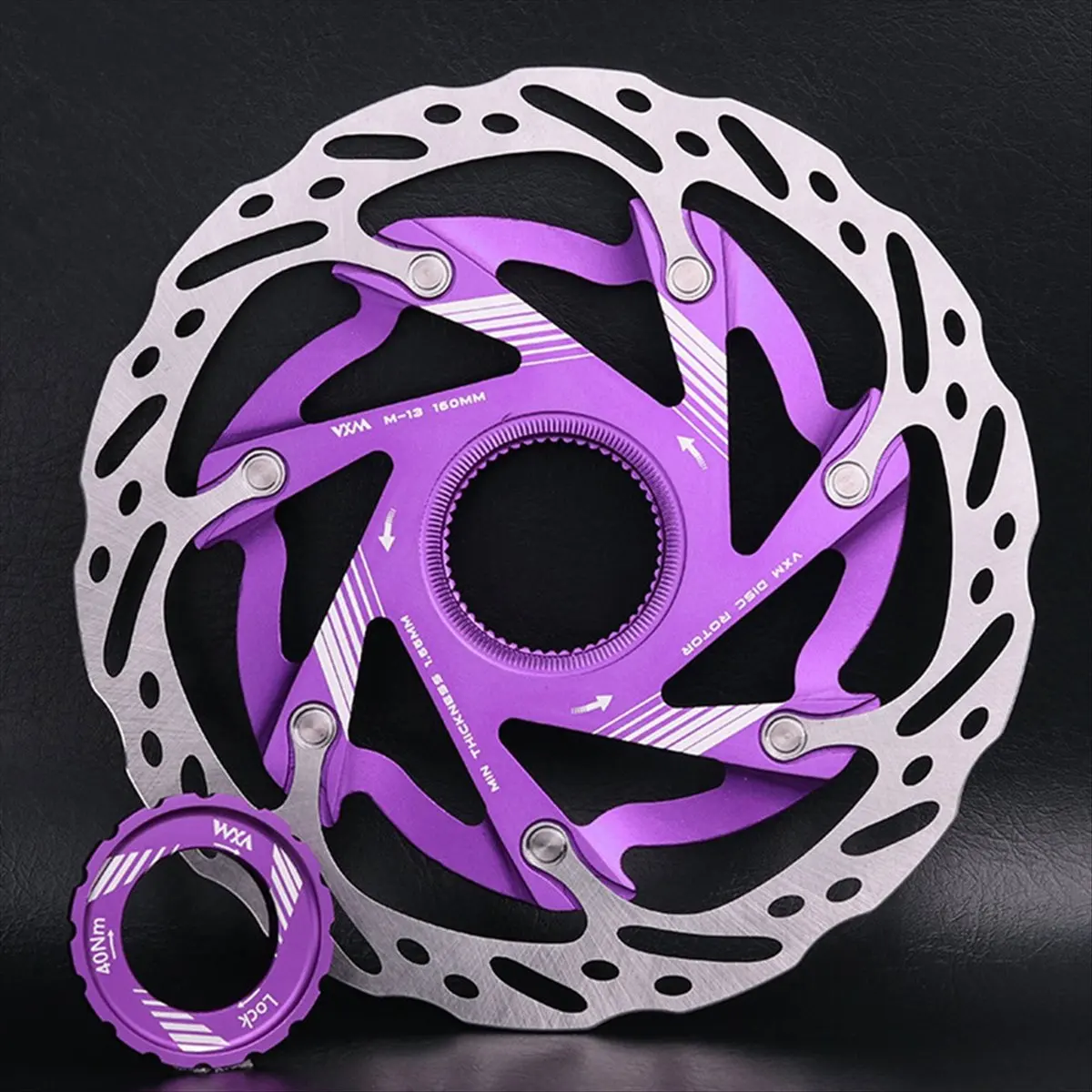 

(AD10) 140mm Center Lock Hydraulic Disc Brake Rotor, Aluminum Alloy, Anti-Slip for Road Bikes, Enhanced Heat Dissipation B