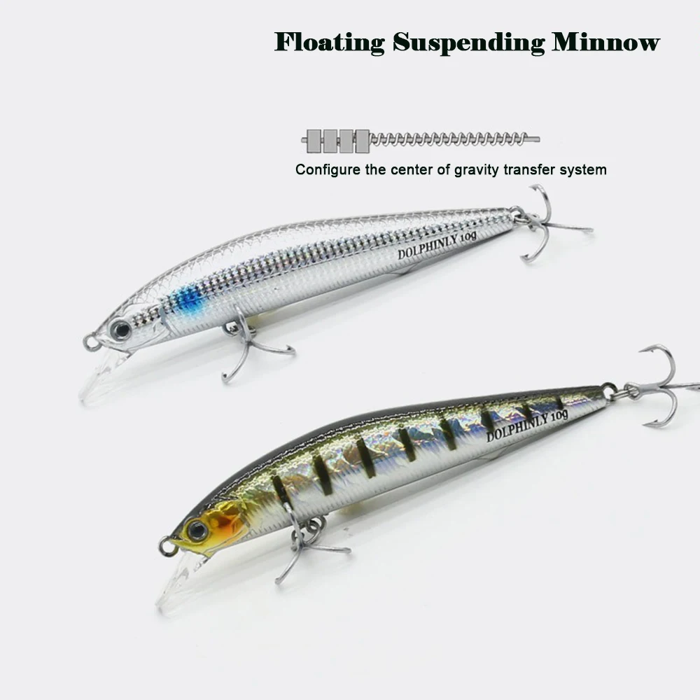 

Floating Minnow Fishing Lures Suspending Baits 8g 10g 12g Tongue Plate Hard Swimbait Artificial Bait Fishing Tackle Pesca Lure
