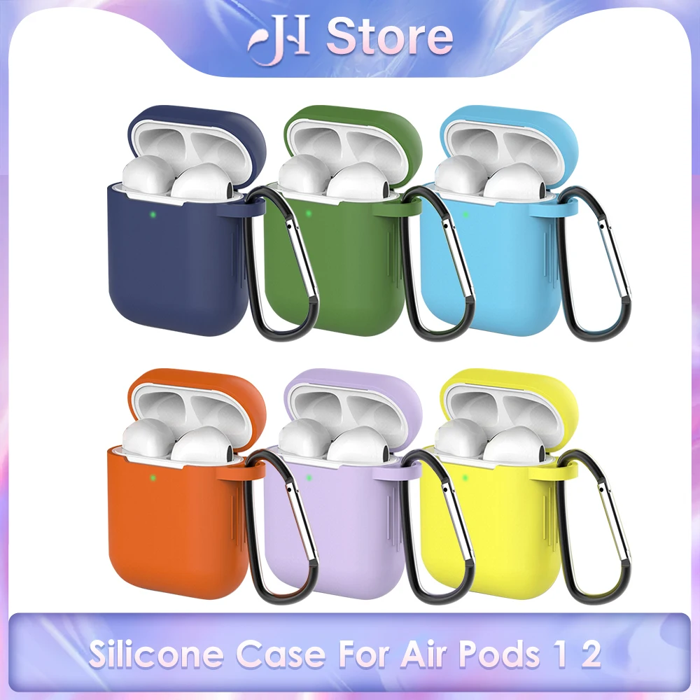 Silikon Case Pelindung Penutup untuk Apple Udara Pods Case Nirkabel Bluetooth Earphone Lembut Silicone Cover untuk Udara Pods 1 2 Kasus