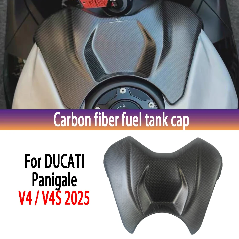 

For DUCATI PANIGALE V4 V4S 2025 Carbon Fiber Front Fuel Tank Cover Battery Covers Motorcycle Fairings Modified Parts