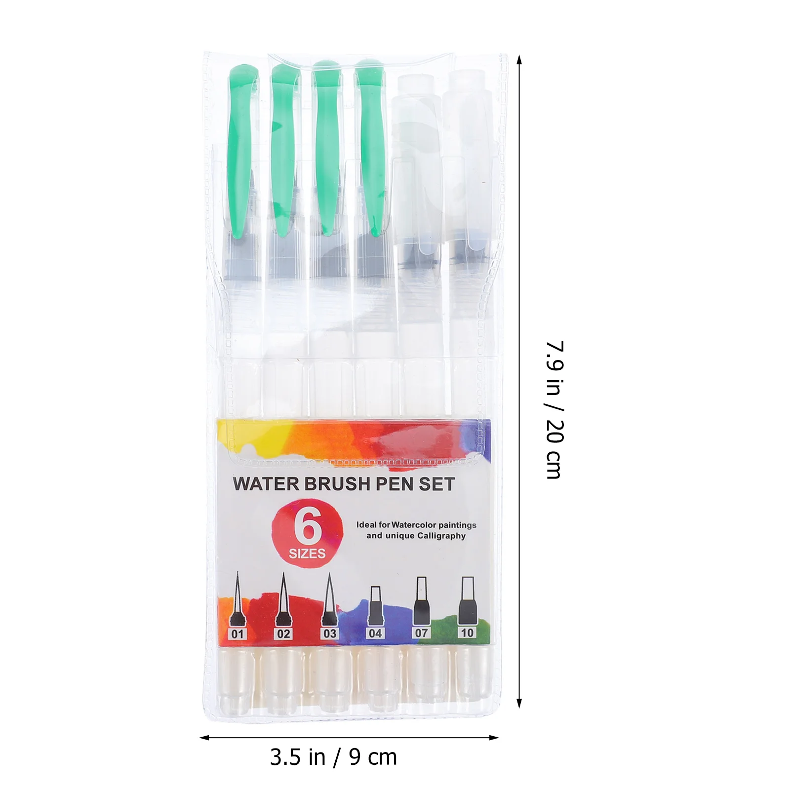 

6 Pcs Water Storage Brush Pens Durable Tips for Watercolor Crayons Soluble Pigments Inks Easy Flow Control Art Supplies