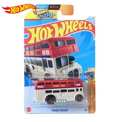 Original Hot Wheels C4982 Car Toys 1/64 Diecast Metal Let's Race Trouble Decker Vehicle Model for Boys Collection Birthday Gift