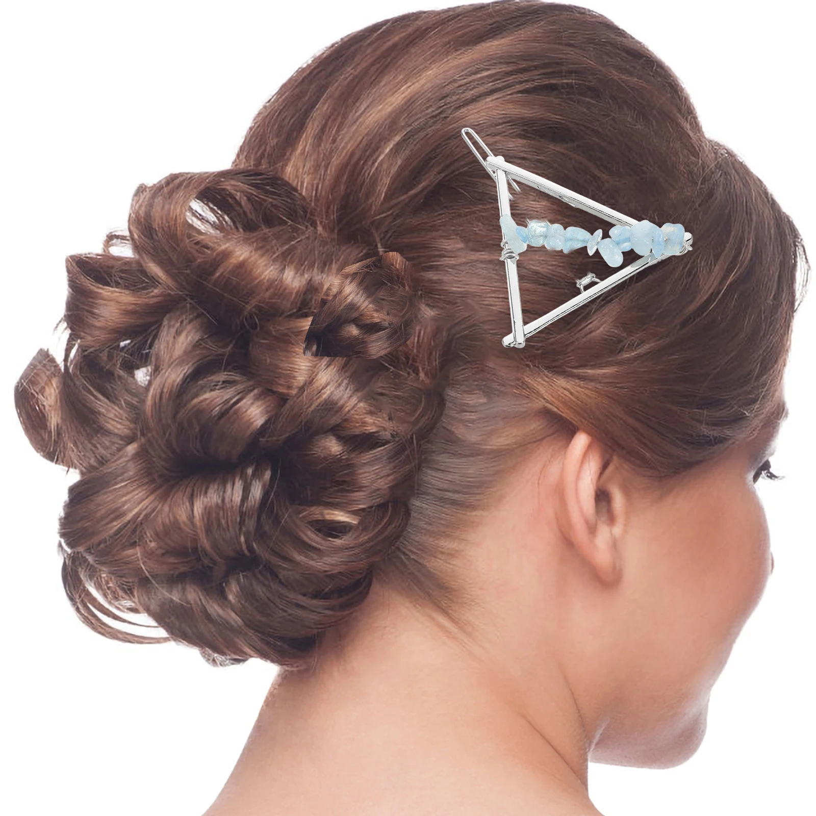 

Geometric Hair Accessories Clip Bobby Pin Jewelry Barrette Bridal Comb Metal Formal Wedding Bridesmaid Gemstone Pins