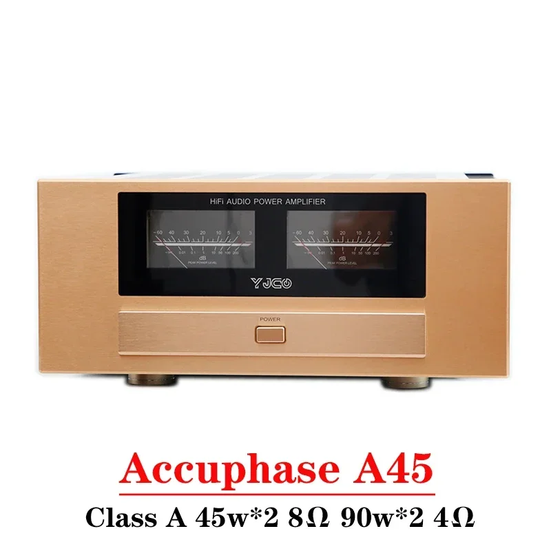 90w*2 Accuphase A45 Circuit 2-channel Class A  Amplifier High Power Balanced XLR Input Vu Meter High-end HIFI Amplifier Audio