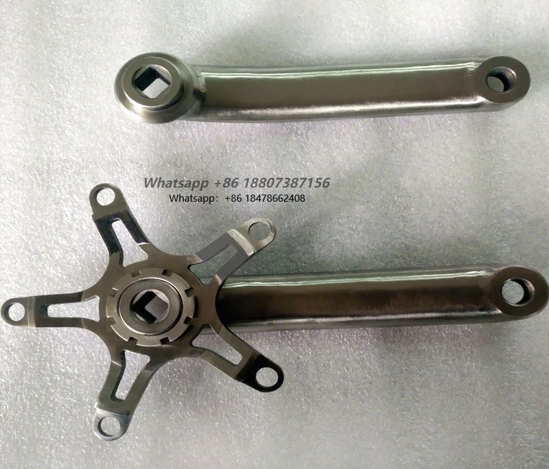 

Custom Titanium Crank Arms and Spider Factory Direct Supply Titan Bike Frame Parts OEM Ti Bike and Bike Parts