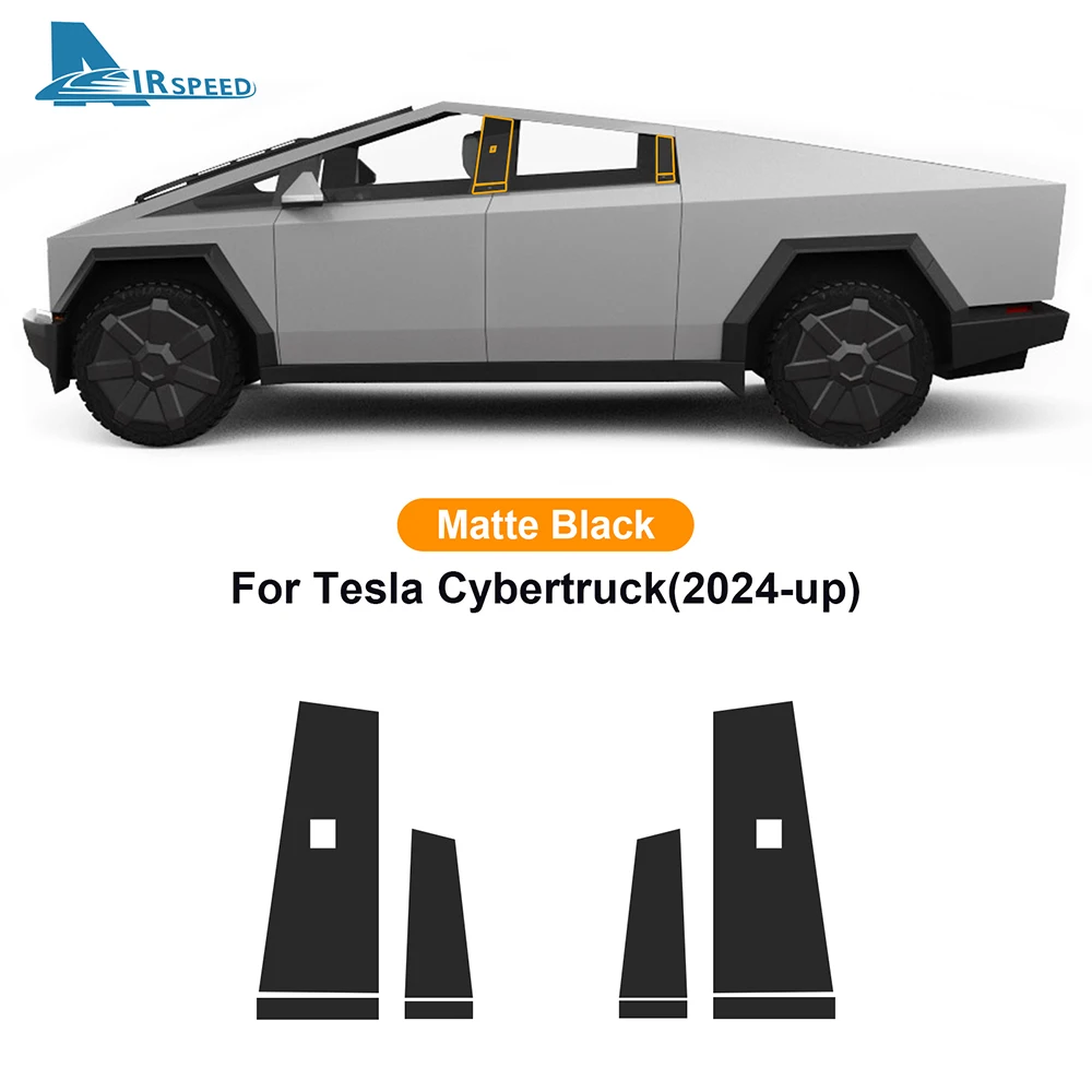 Черная глянцевая матовая автомобильная пленка для защиты краски в форме столба, прозрачный бюстгальтер, комплект PPF для Tesla Cybertruck, аксессуары для защиты от царапин на 2024