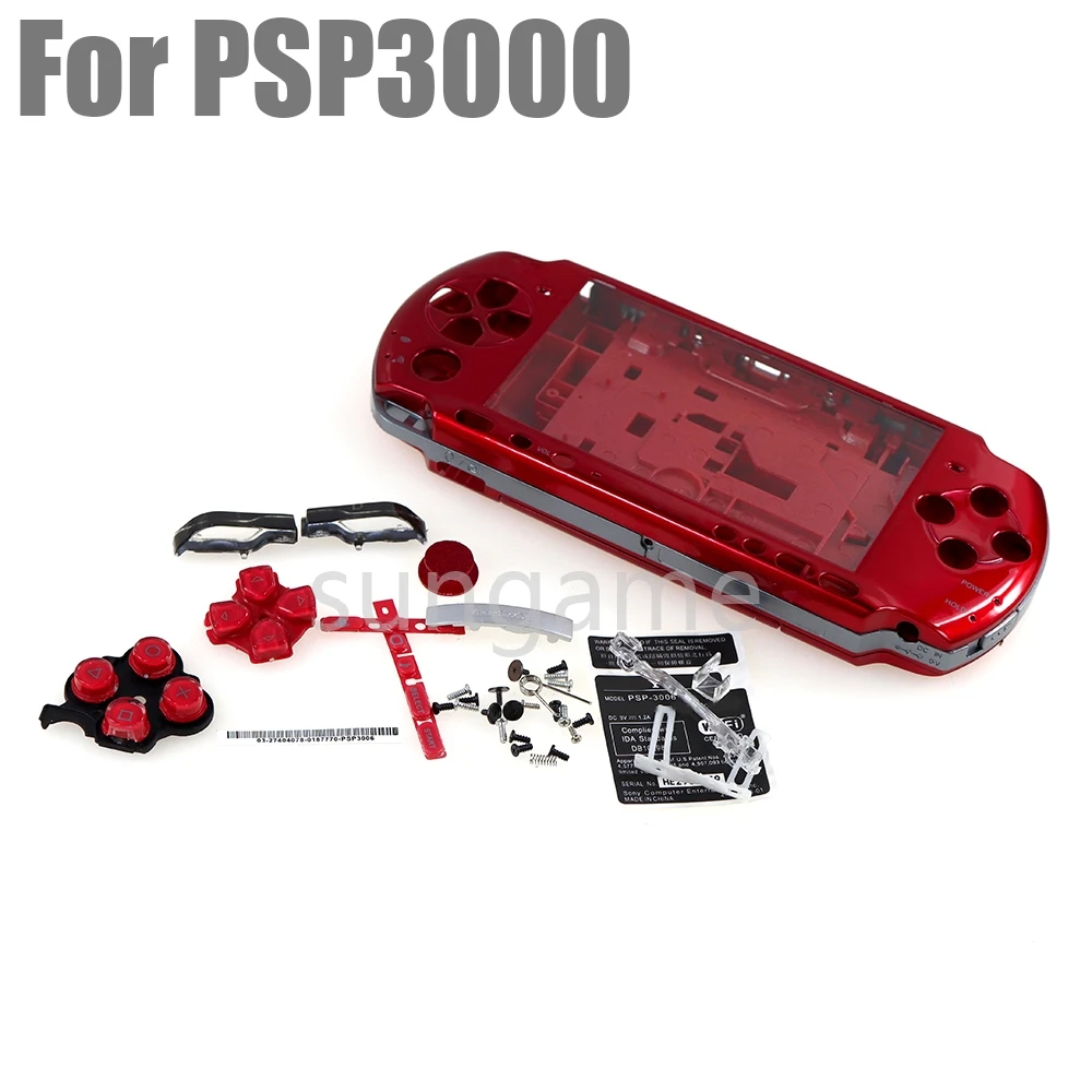 1set For PSP3000 PSP 3000 Game Console Shell Replacement Full Housing Cover Case with Button Kit