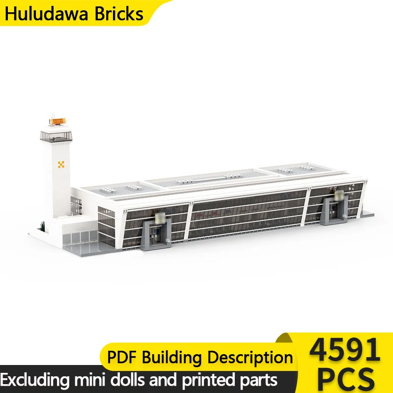 

City Street View Model MOC Building Bricks Regional Airport Modular Technology Children Holiday Gifts Assemble Toys Suit