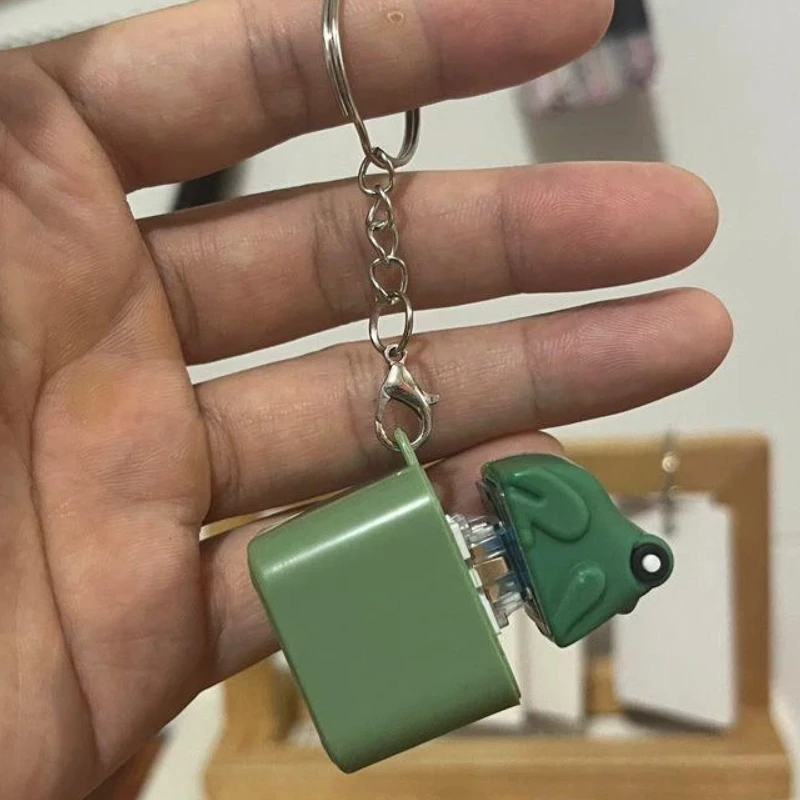 مضحك الضفدع بطة المفاتيح القابلة لإعادة الشحن لوحة المفاتيح الفرس الصوت كيرينغ مع ضوء LED لتخفيف التوتر #5