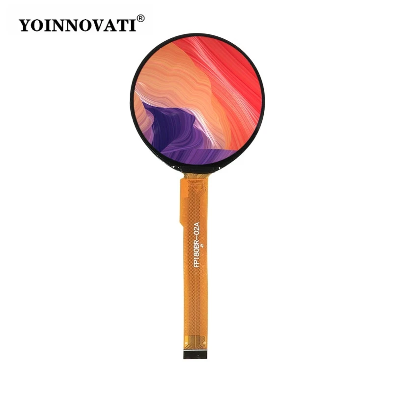 1.8-Inch TFT RGB 360x360 Round IPS LCD Display with Long FPC, QSPI Interface, JD9855 Driver IC