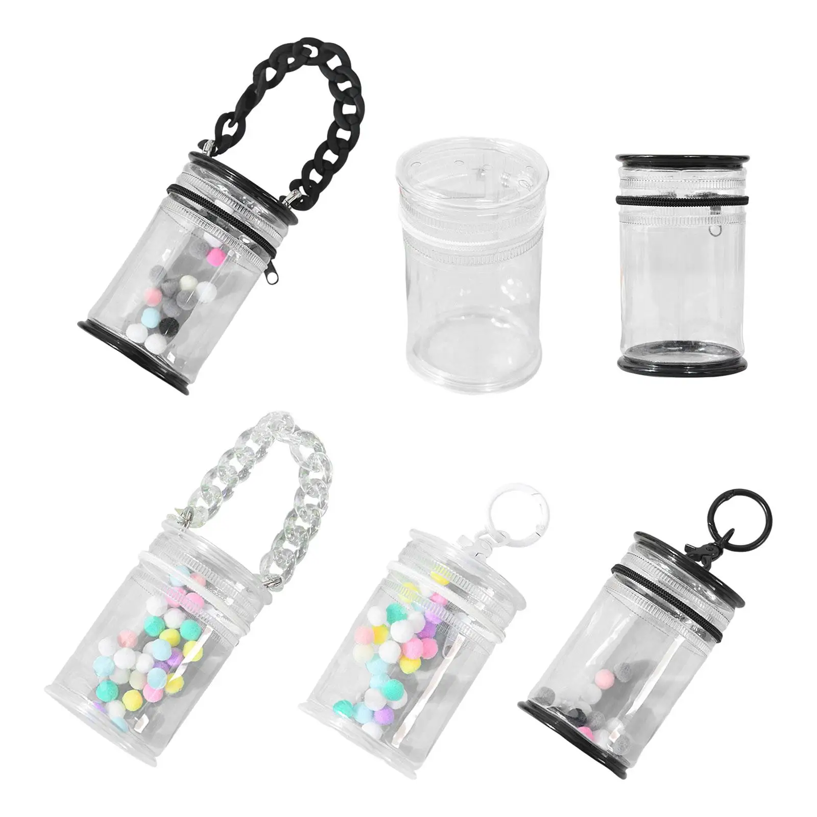 Figure Display Bag Dustproof Clear Waterproof Cute Backpack Decor for Collectibles Keychain Small Doll Storage Bag Multi Purpose