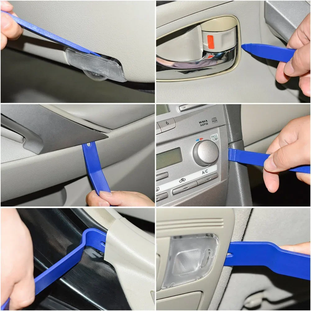 Car Door Clip Trim Removal Tools Blue+red Dashboard Removal Tool Disassembly Tools Navigation Disassembly Repair Tools