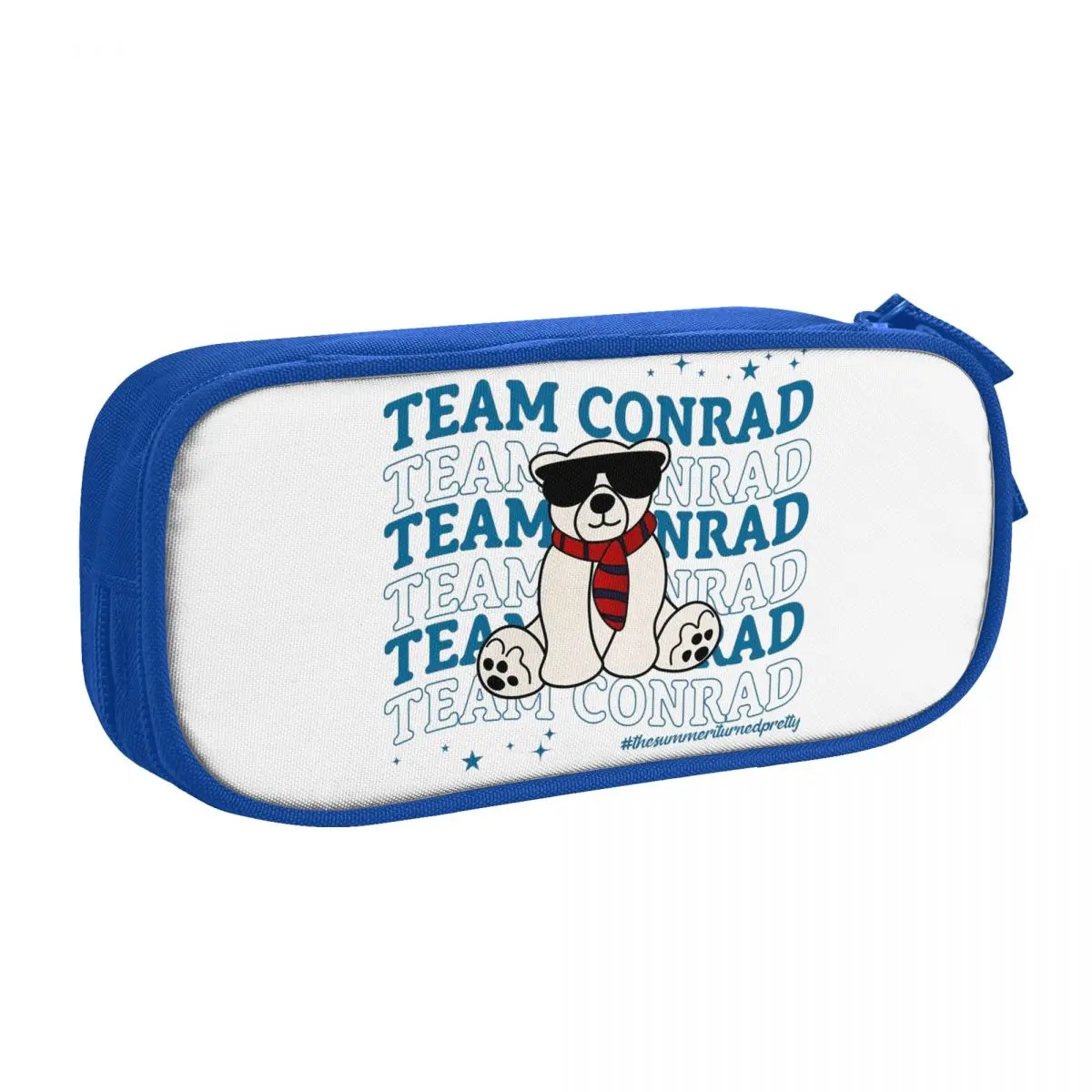 تيم كونراد الدب الأبيض الصيف تحولت إلى مقلمة جميلة صندوق القلم حقيبة أطفال تخزين كبير مدرسة مستحضرات التجميل قلم رصاص الحقيبة #1