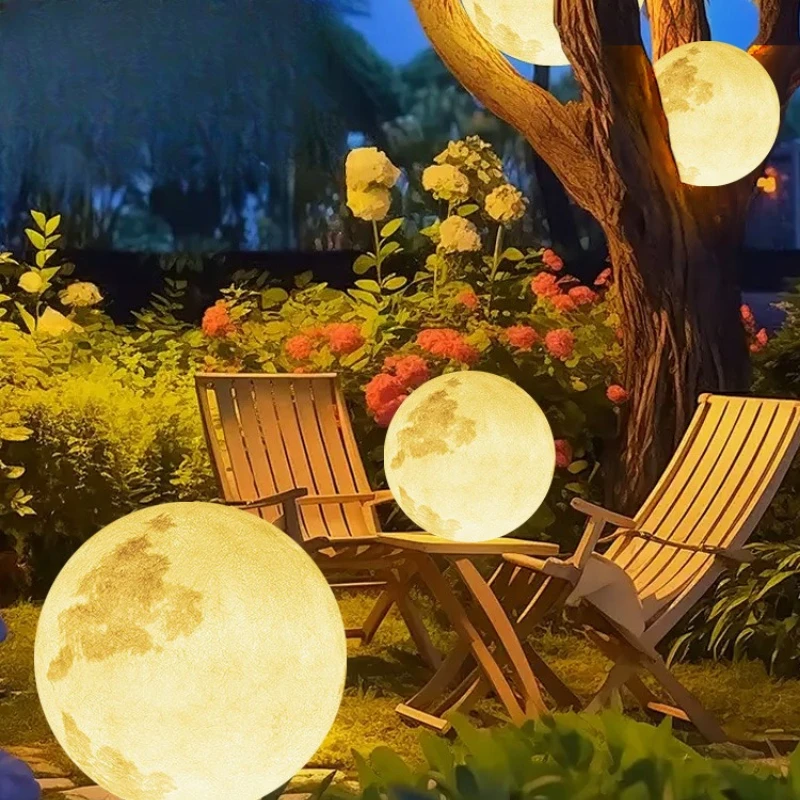 

Уличная водонепроницаемая лунная лампа, солнечный сад, пейзаж, атмосфера, лунная лампа, фестиваль середины осени, сад