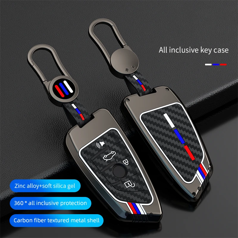 

Zinc Alloy Car Key Case Cover Shell for BMW X1 X3 X4 X5 X6 X7 G30 1 3 5 7 Series G11 F48 F39 F16 525 G20 118i 218i 320i Key Fob