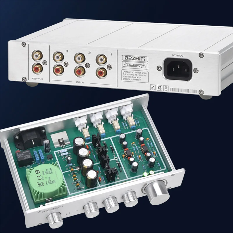 BRZHIFI Âm Thanh Tiền Khuếch Đại 2.0 2.1 HiFi Khuếch Đại Bluetooth 5.0 APTX-HD Preamp Với Hoạt Động Loa Siêu Trầm Đầu Ra AMP