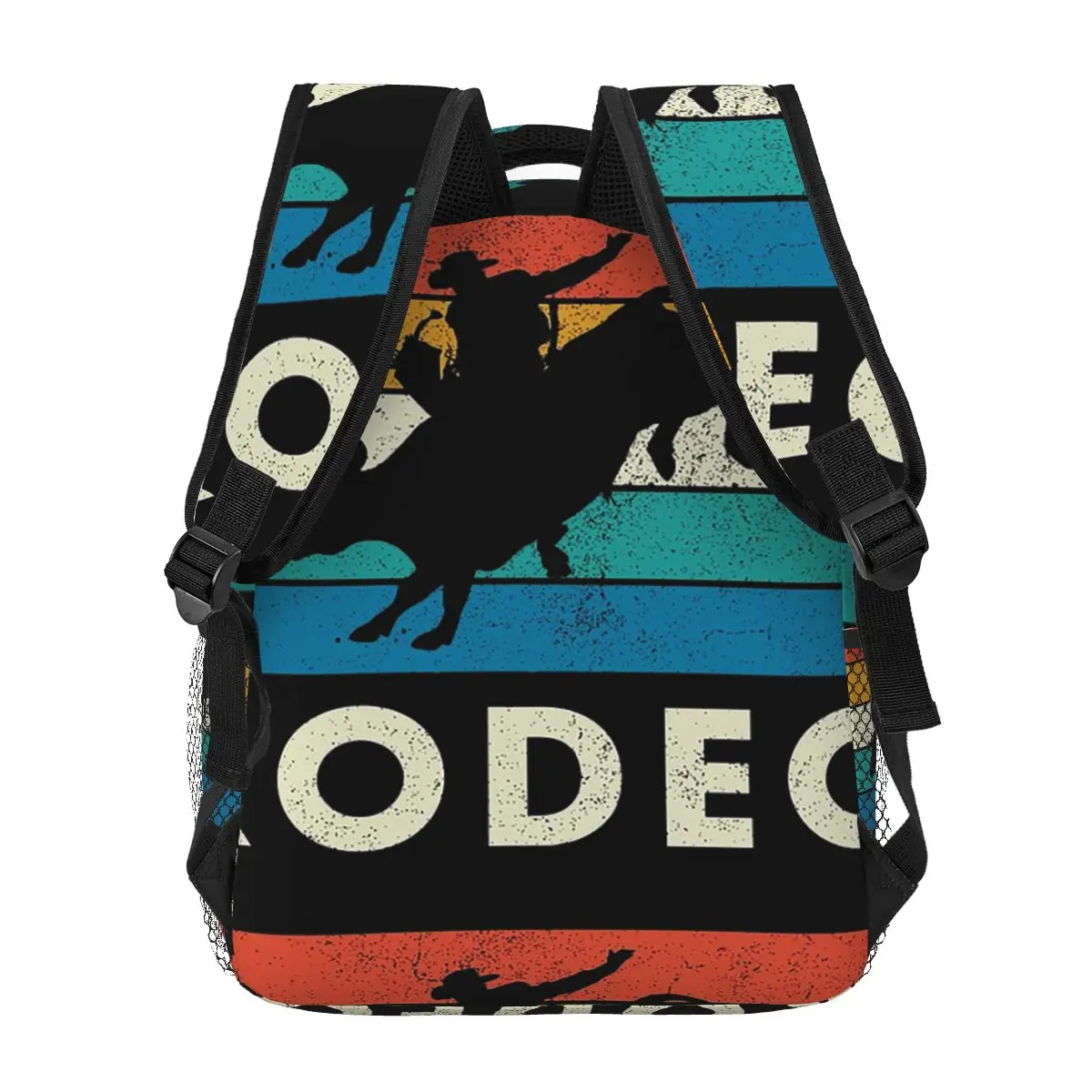 Mochilas de montar de Rodeo - Bull Vintage para niños y niñas, mochilas escolares de dibujos animados, bolso de hombro de gran capacidad