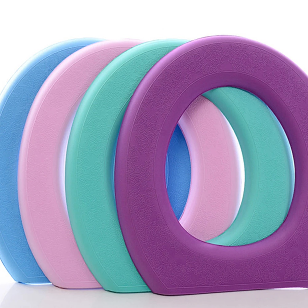 

2pcs O-Shaped Toilet Seat Cover Waterproof Eva Thickened Soft Comfortable Mat Home Bathroom Sticky Closestool Pads Ladies Mamas