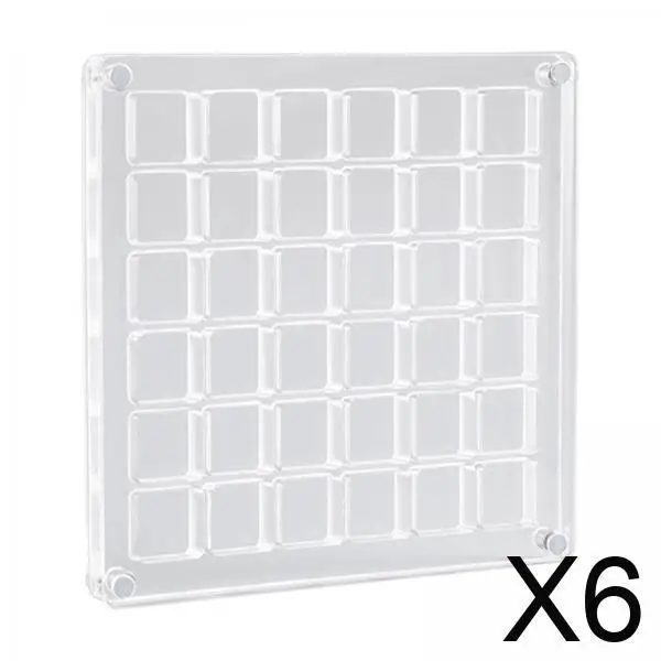 

Detachable Magnetic Nail Art Storage Case Clear Acrylic 36 Grids Jewelry Display Organizer for Crafts and Beauty