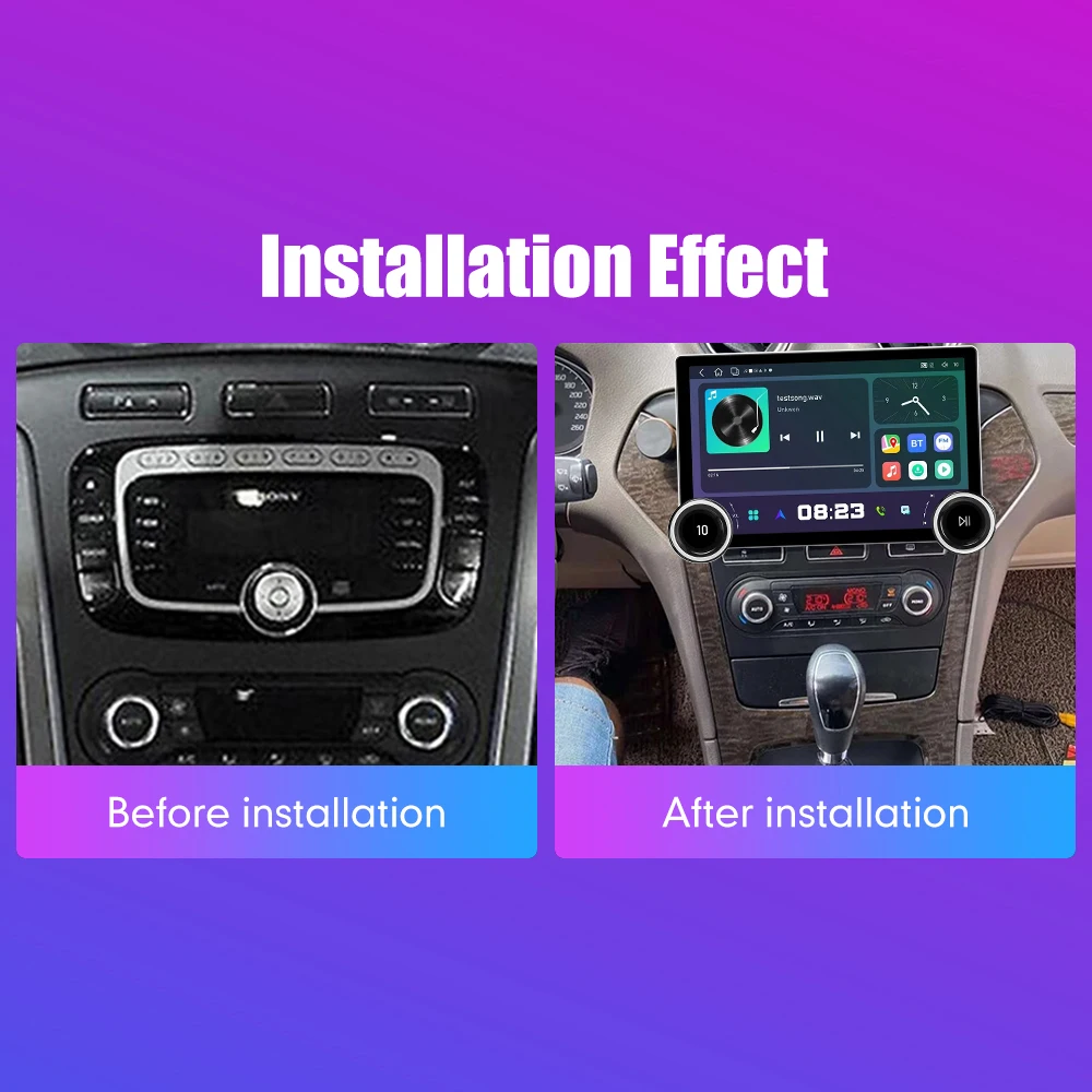 11.8 Inch 2K Double Knobs 2 Din Car Radio For Honda Mondeo 2011-2013 Car Radio DVD Multimedia Video Player Android Auto Carplay