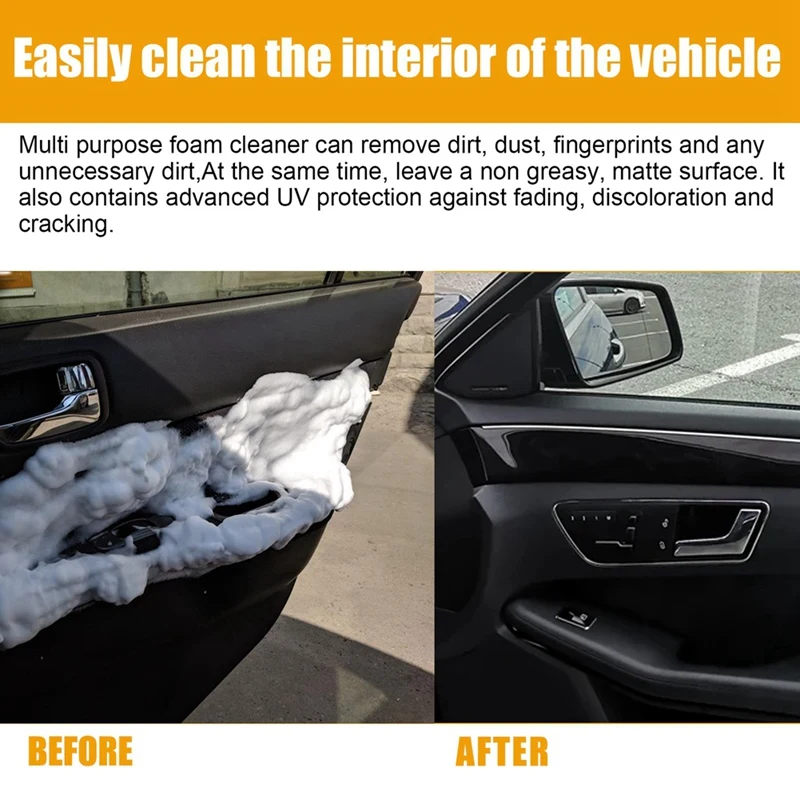 Automobile Interior Multi-Purpose Foam Cleaner Leather Seat Cleaner Foam Cleaner For Stain Removal Foam Maintenance