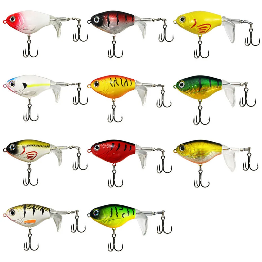 1Pcs Plopper Fishing Lure 8cm 10g/9cm 14g Catfish Lures For Fishing Tackle Floating Rotating Tail Artificial Baits Crankbait