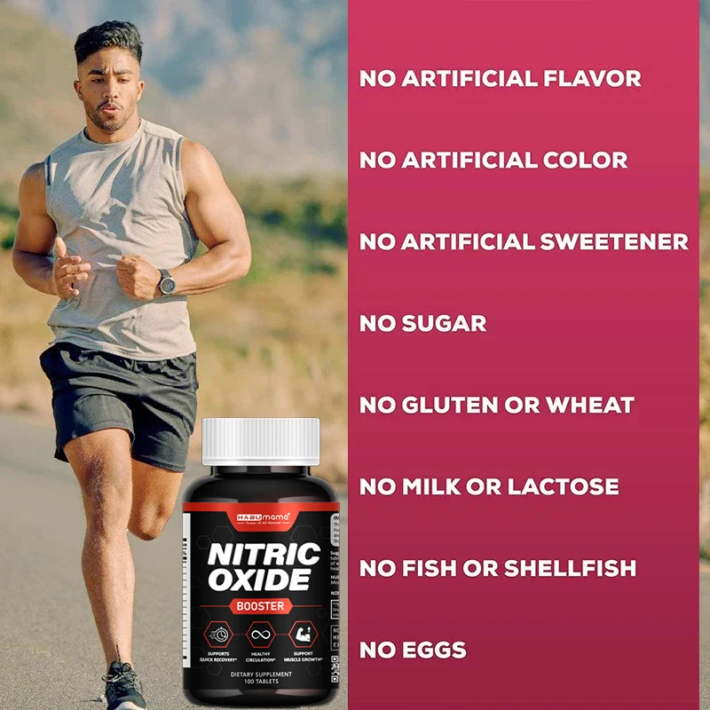 Nitric Oxide Capsules, Stamina Endurance Performance for Workouts, Endurance Booster, Builds Muscle Mass