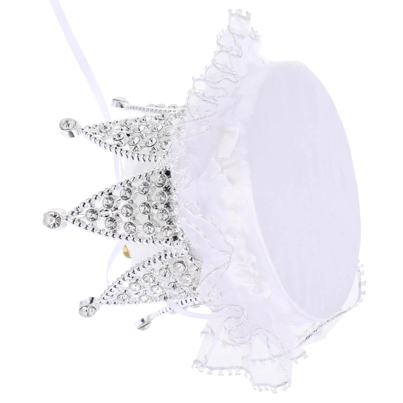 

Коробка для колец с инкрустацией бриллиантами и короной, держатель для обручальных колец, портативный чехол для хранения ювелирных изделий на помолвку, шкатулка для колец