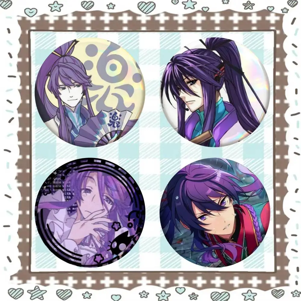 Cute Virtual Singer Kamui Gakupo Badge Tinplate Meme Round Brooch For Hat Bag Creative Lapel Jewelry Accessories Gifts