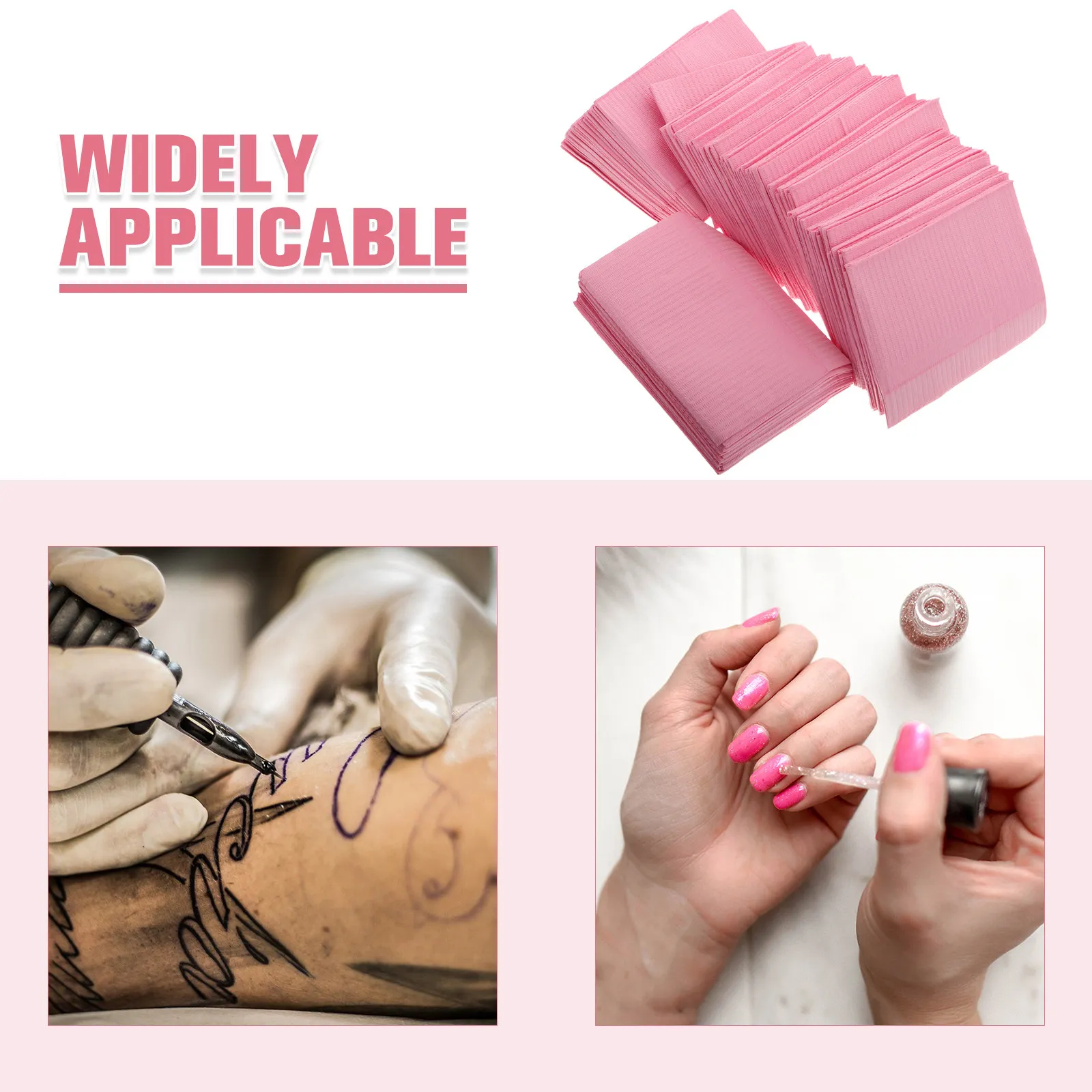 125 Piezas de Manteles Desechables para Mesa de Manicura, Impermeables y Resistentes al Aceite, de Tela No Tejida, Accesorios para Salón de Uñas, Toalla de Manicura