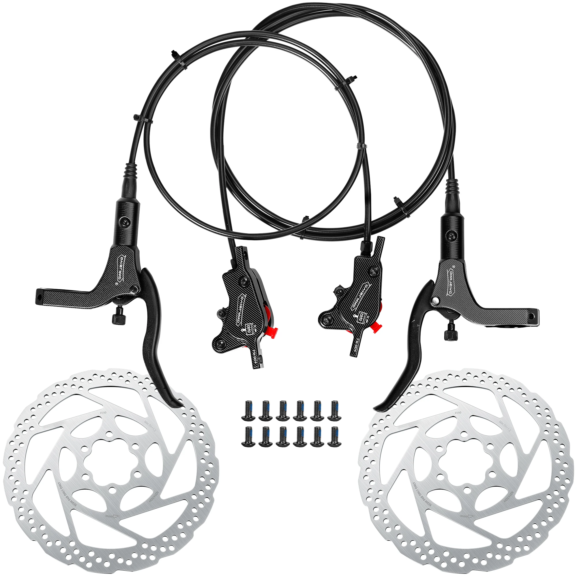 DYISLAND 2piston MTB Hydraulic Disc Brake Mountain Bike Hydraulic Disc Brake Front Rear Brake Calipers