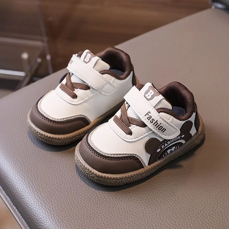 Unisex Toddler First Walking Shoes Spring Autumn Cute Animal Pattern Soft Sole Non Slip Lightweight Low Top Casual Sneakers