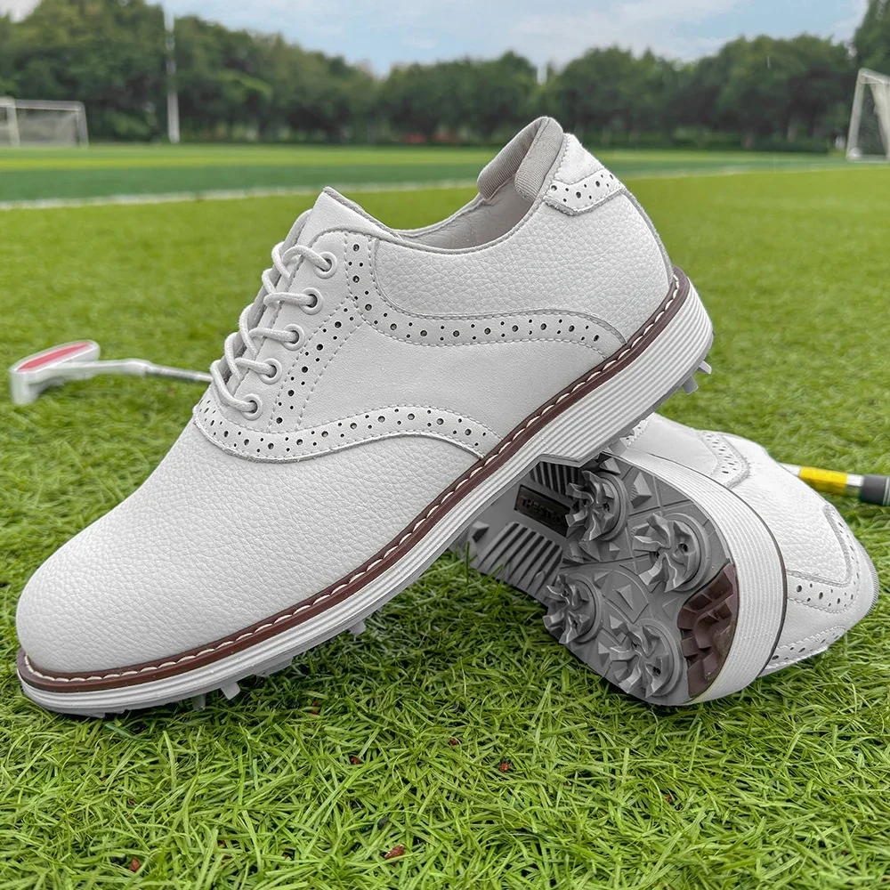 Zapatos de Golf de lujo para hombre, calzado de Golf profesional, zapatillas deportivas para hombre, zapatillas de gimnasio antideslizantes