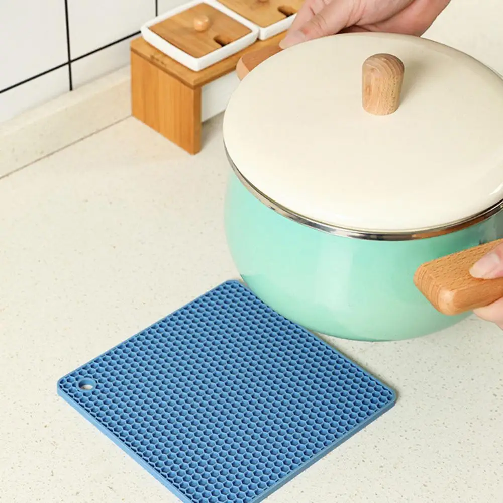 Placemat de silicone para pratos quentes, resistente ao calor, suporte para panelas, antiderrapante, ferramenta de cozinha multiuso