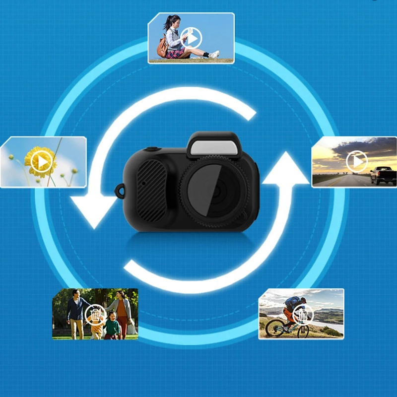 كاميرا صغيرة الإبهام الحرم الجامعي HD كاميرا بسيطة محمولة صغيرة طالب المبتدئين ريترو CCD مسجل فيديو #5