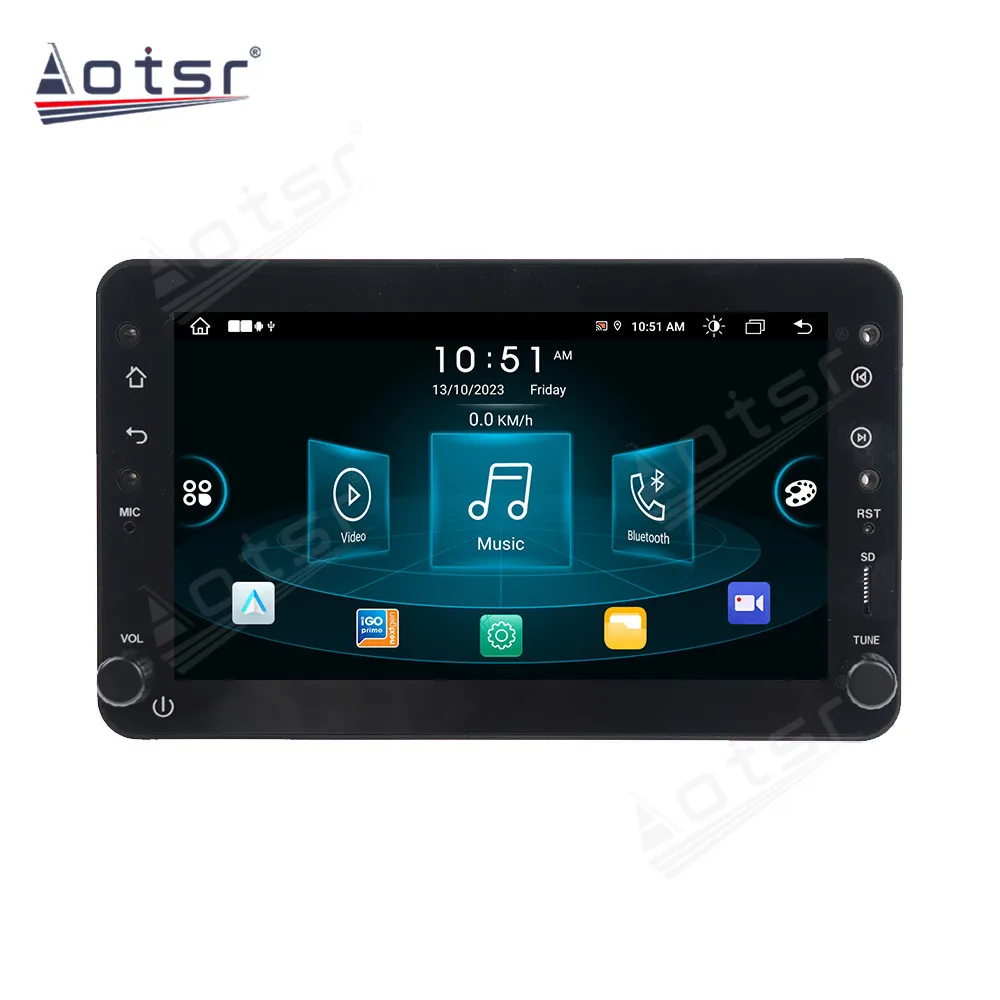 7 ''بوصة الملاحة 8 الأساسية ل ألفا روميو 2005-2011 راديو السيارة مشغل وسائط متعددة أندرويد 13 السيارات لتحديد المواقع نافي اللاسلكية Carplay رئيس