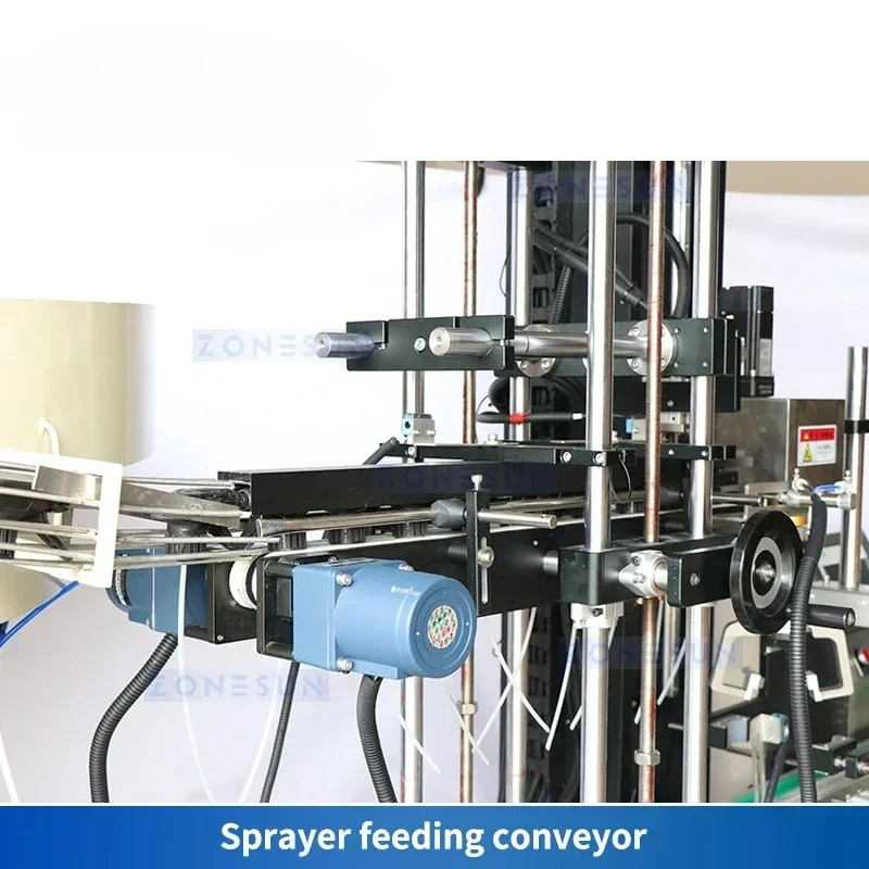 ZONESUN têtes de déclenchement automatiques pulvérisateur bouteille capsulage Machibe avec bouchon mangeoire capsuleuse bouchon Machine de cachetage ZS-XG445
