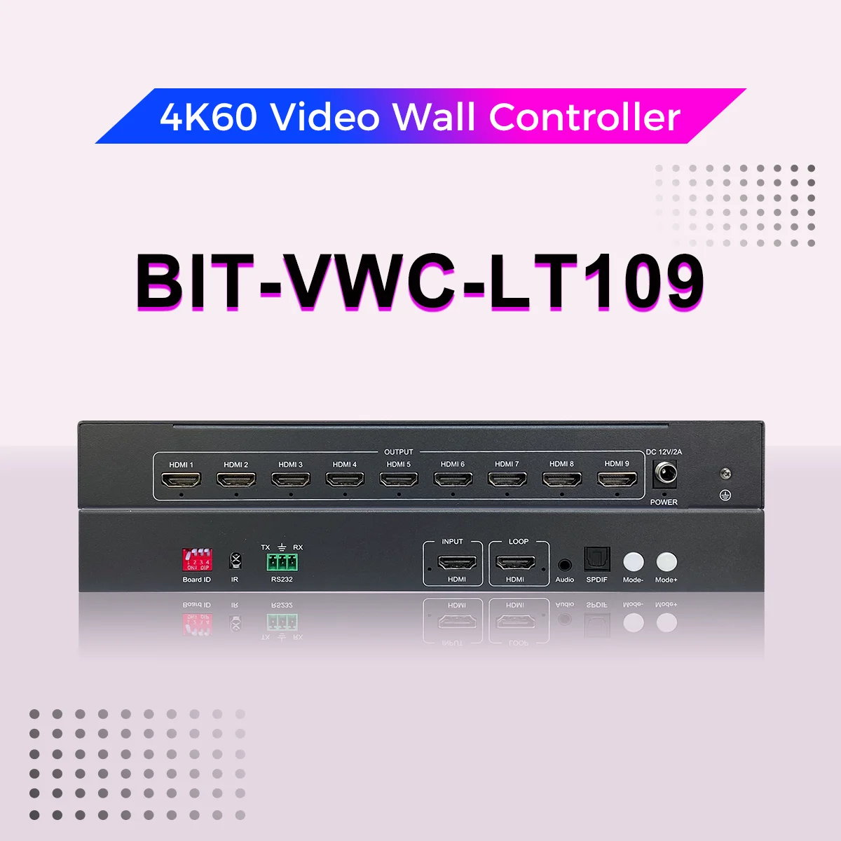 BIT-VWC-LT109 1x6 1x7 1x8 1x9 Video Processor 4K Splicing Controller,2x2 2x3 3x3 2x4 Image Processor Switcher