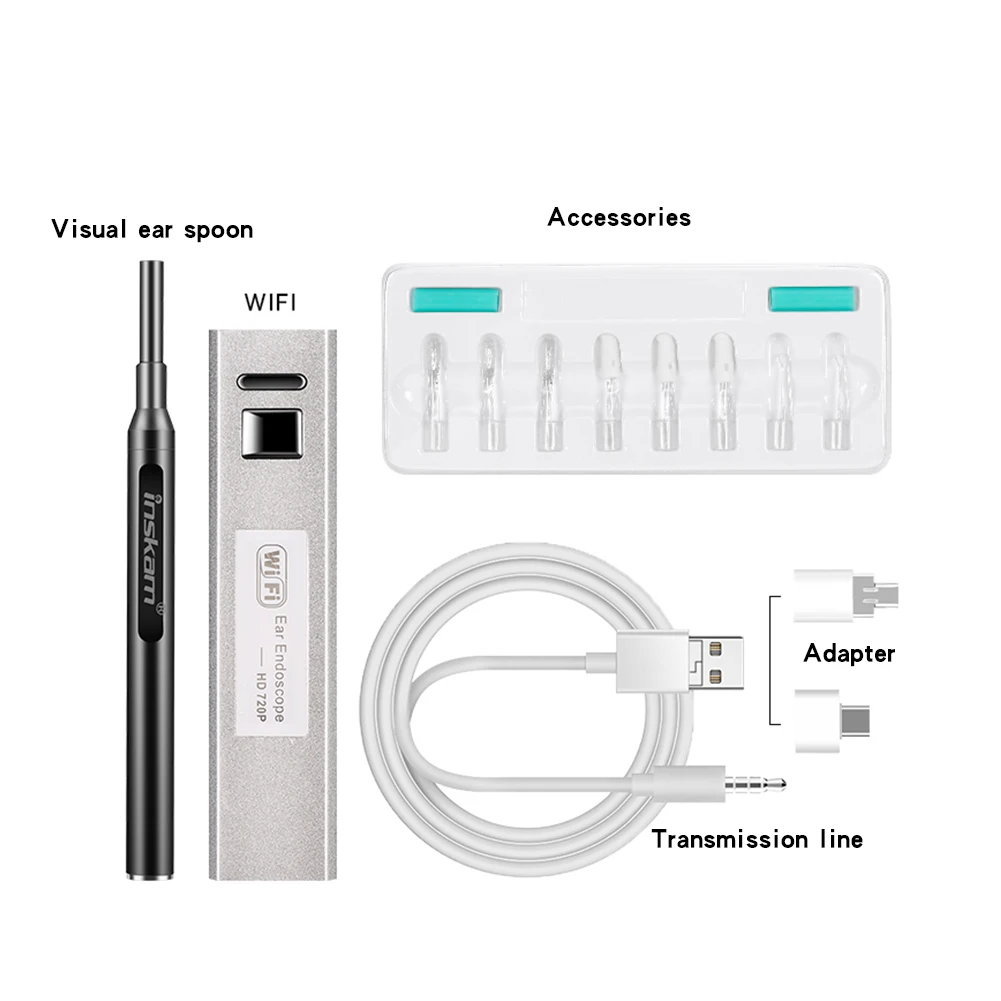 

3.9mm Wireless WIFI Earpick Endoscope Cleaner Inspection Otoscope Camera CMOS Borescope For Android&ISO Smart Phone