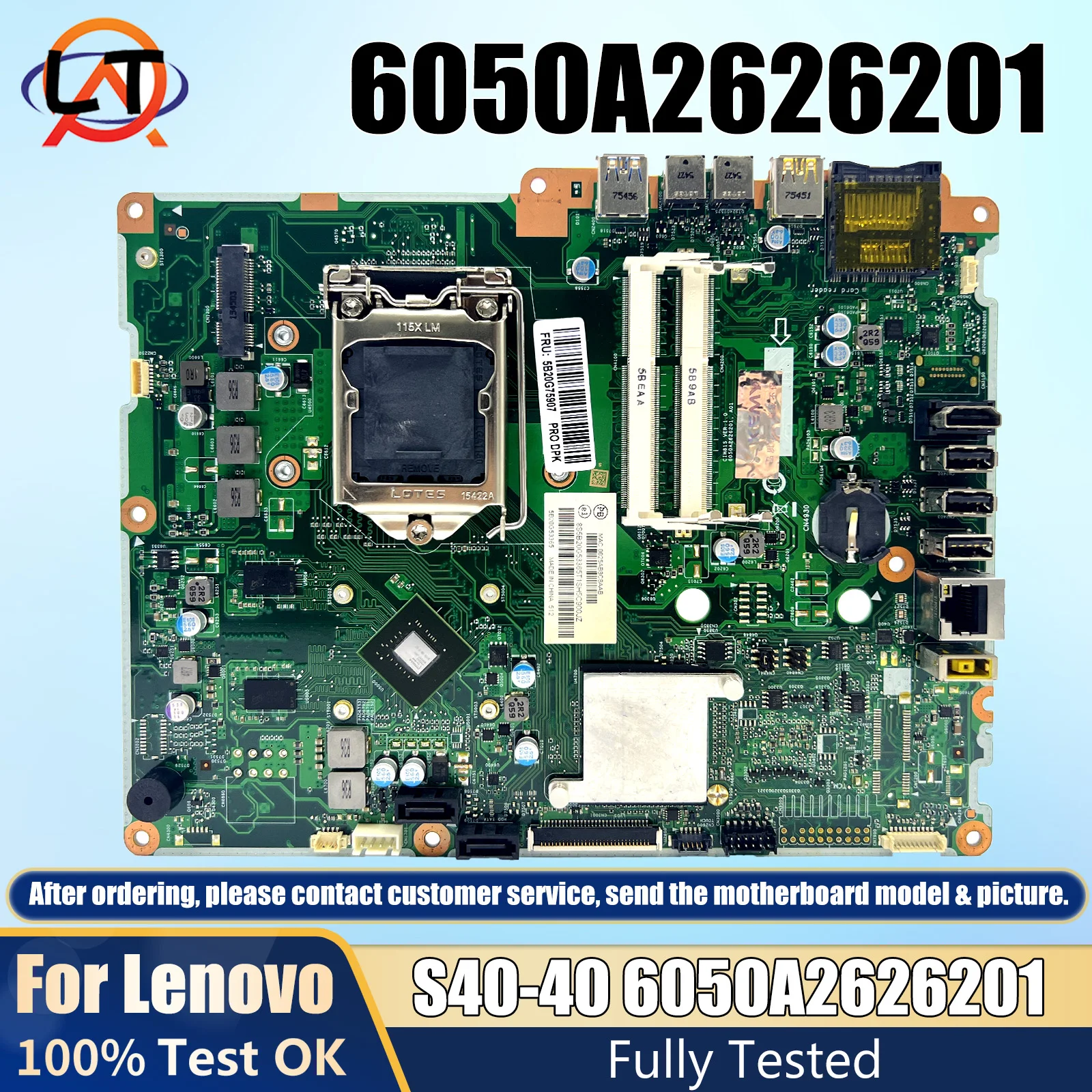 6050A2626201 Laptop Mainboard For Lenovo S40-40 Motherboard DDR3 Logic Board Replacement