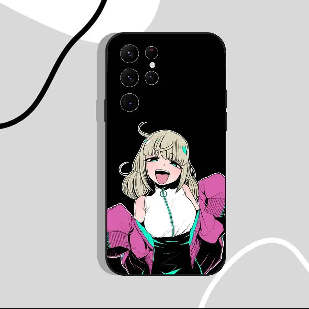 حافظة هاتف للفتيات السحرية لهاتف سامسونج S25، S24 Ultra، S20، S30 plus، S22 Plus، S23، Ultra 5G غلاف أسود من السيليكون