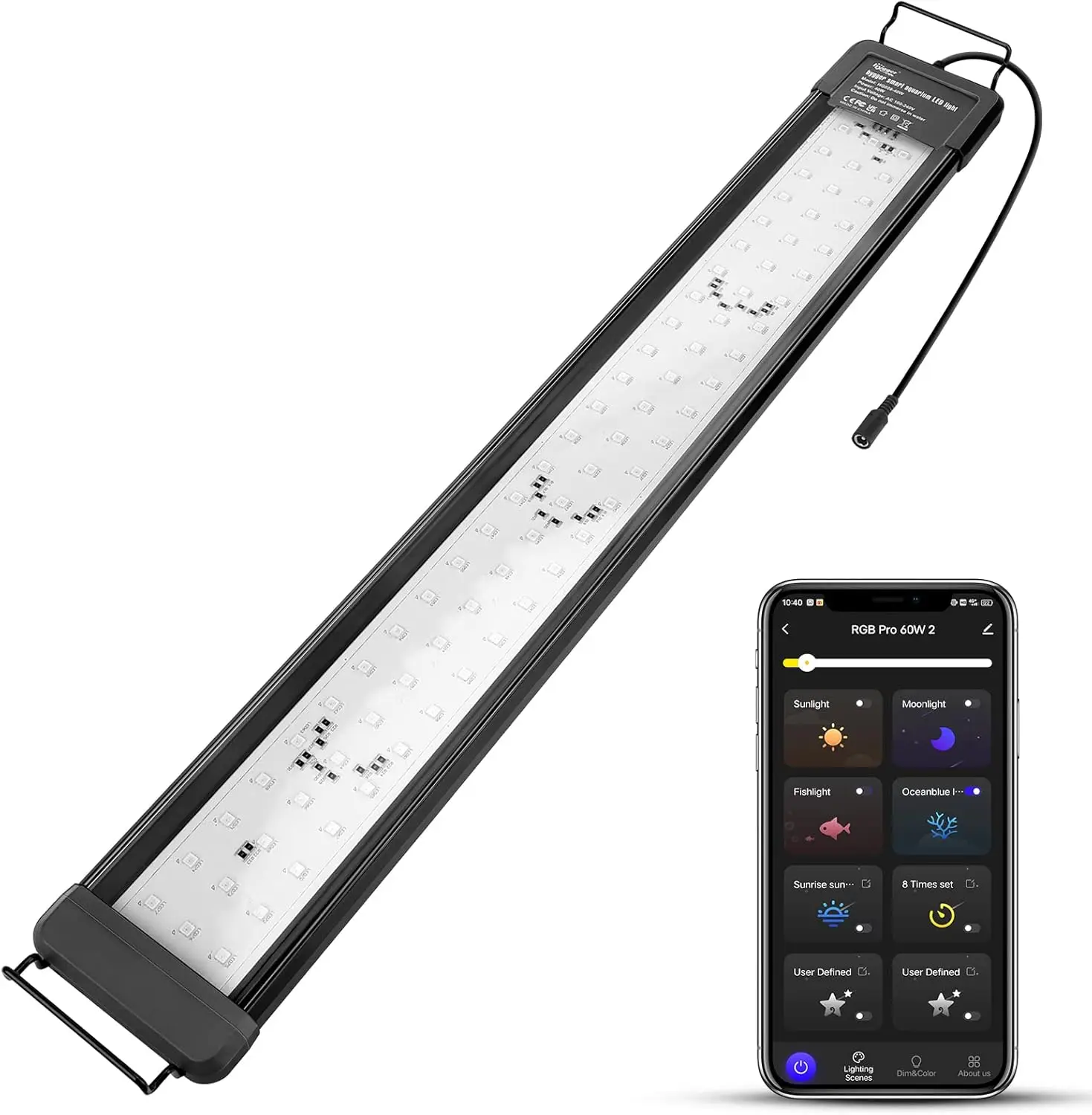 

Smart Bluetooth Led Aquarium Light For Freshwater Planted Tanks 30 To 36 Inches With App Control 24 7 Cycle Adjustable Timer Fiv