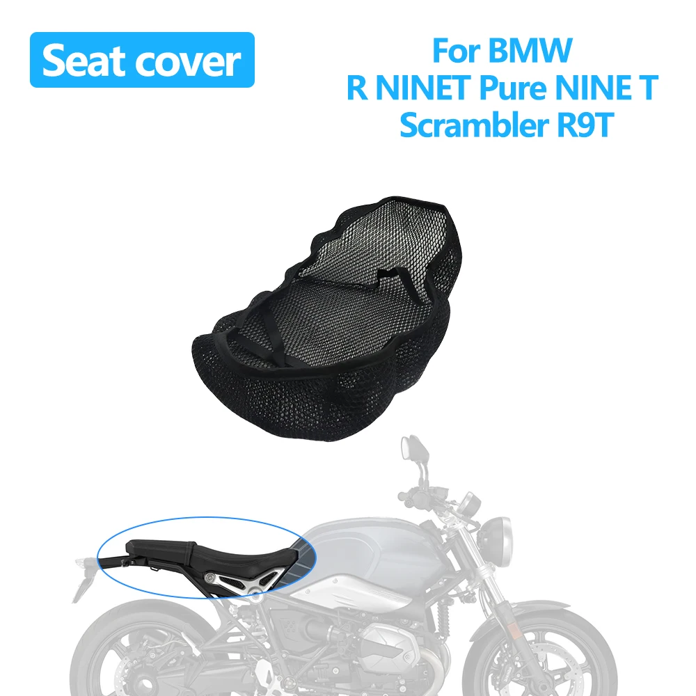 For BMW R NINET Pure NINE T Scrambler R9T Seat Cover 3D Mesh Fabric Seat Non-Slip Breathable Heat Insulation Protect Cushion