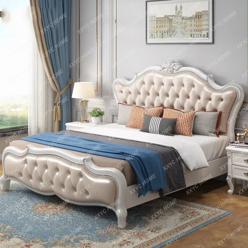 رائجة البيع سرير مزدوج فاخر إطار جمالي حديث سرير مزدوج الراقية النوم مضاءة Deux مكان الأثاث لغرفة النوم #3