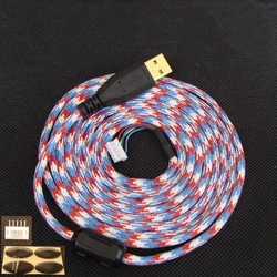 1 Piece USB Paracord Mouse Cable For Microsoft IO1.1 IE3.0 Mice Braiding Wire Line With Free Mouse Skated